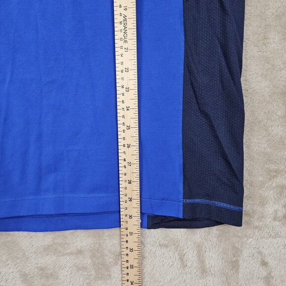 Lululemon Shirt Quarter Zip Mens Size L Blue Athletic Pocket Workout Gym Running - Picture 4 of 10